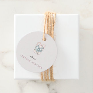 Cute babysieren voor feestje bedankjes labels