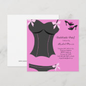 CUTE Bachelorette Party Designer nodigt uit Kaart (Voorkant / Achterkant)