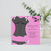 CUTE Bachelorette Party Designer nodigt uit Kaart (Staand voorkant)