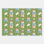 Cute Back to School Animal Classroom Pattern Inpakpapier Vel (Voorkant 2)