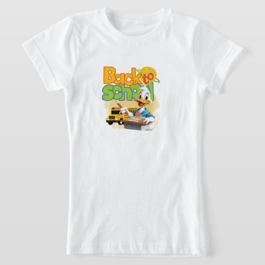Cute Back to School Duck T-Shirt – Fun Cartoon  (Poser)