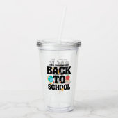 Cute Back To School Teacher Acryl Drinkbeker (Achterkant)