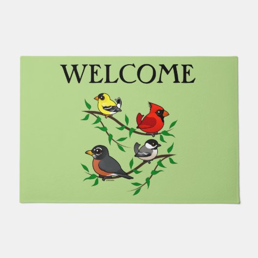 Cute Backyard Birds Deurmat (Voorkant)