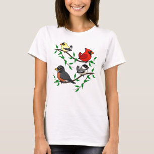 Cute Backyard Birds T-shirt