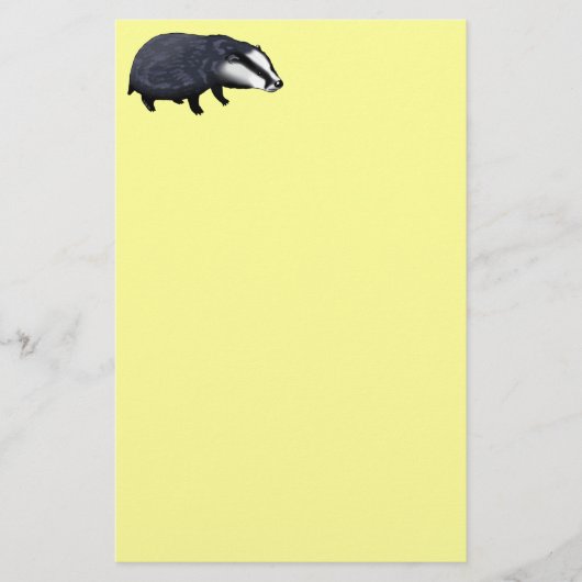 Cute badger briefpapier (Voorkant)