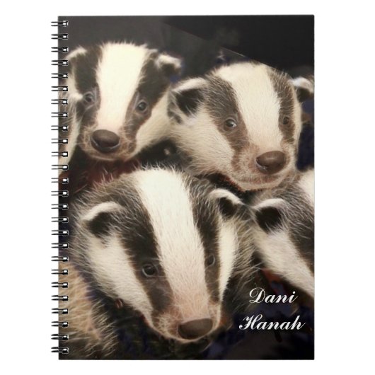 Cute Badger Cubs Notitieboek (Voorkant)