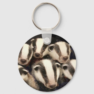 Cute Badger Cubs Sleutelhanger