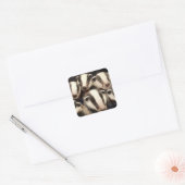 Cute Badger Cubs Vierkante Sticker (Envelop)