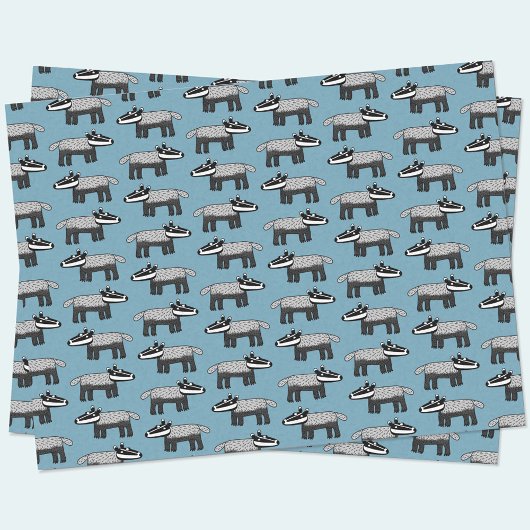 Cute Badger Tissuepapier