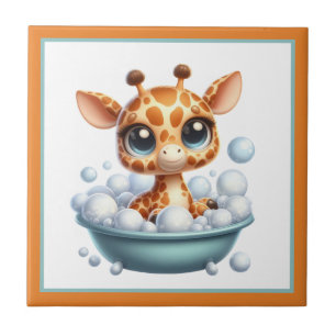 Cute badkamer giraffe bad tegeltje