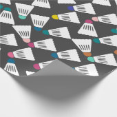 Cute Badminton Wrapping Paper Cadeaupapier (Hoek)
