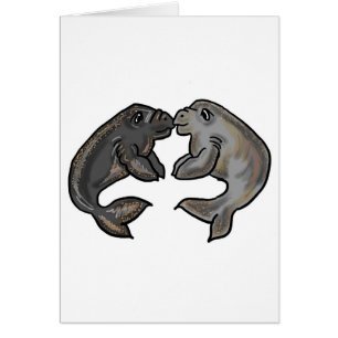 Cute baiser manatees design