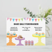 Cute Bake Vente Collecte de fonds Invitation (Debout devant)