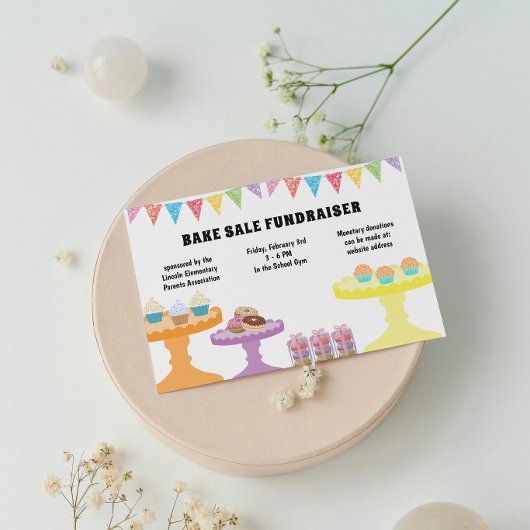 Cute Bake Vente Collecte de fonds Invitation