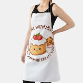 Cute "Bake With Love" Illustration Schort (Insitu)