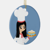 Cute Baker Girl Ornament (Rechts)