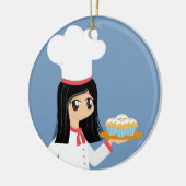 Cute Baker Girl Ornament (Links)