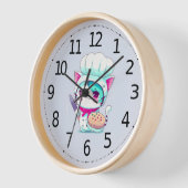 Cute Baker Pastry Chef Cat met Cake en Knife | (Hoek)