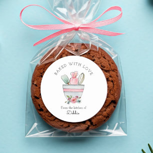 Cute Baking Utensils op White Ronde Sticker