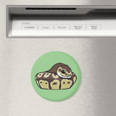 Cute Ball Python Pet Serpent Dessin Aimant Réfrigé (In Situ (Lave-vaisselle))