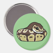 Cute Ball Python Pet Serpent Dessin Aimant Réfrigé (Recto/Verso)