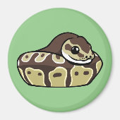 Cute Ball Python Pet Serpent Dessin Aimant Réfrigé (Devant)