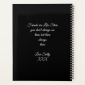 Cute Ballerina & Cat Night Sky Planner (Achterkant)