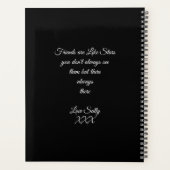 Cute Ballerina & Cat Night Sky Planner (Achterkant)