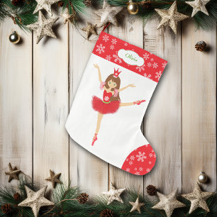 Cute Ballerina Dancer Persoonlijk Grote Kerstsok