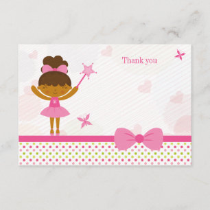 Cute ballerina fee meisjes verjaardag bedankt