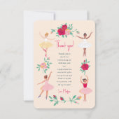 Cute Ballerina Fille Anniversaire Invitation (Devant)