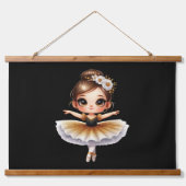 Cute Ballerina Hangend Wandkleed (Voorkant)