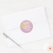 Cute Ballerina Party Doodle Classic Round Sticker (Envelop)