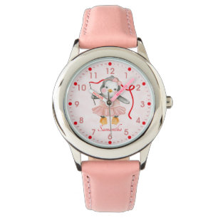 Cute Ballerina Penguin Pink Personalized Watch Horloge