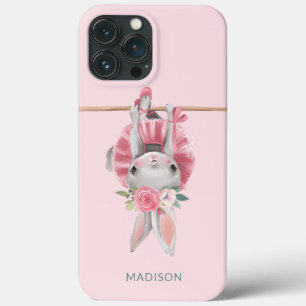 Cute Ballerina Pink Ballet Bunny Persoonlijk iPhone 13 Pro Max Hoesje