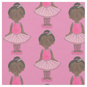 Cute Ballerina Pink Tutu Ballet Girl Dance Teacher Stof
