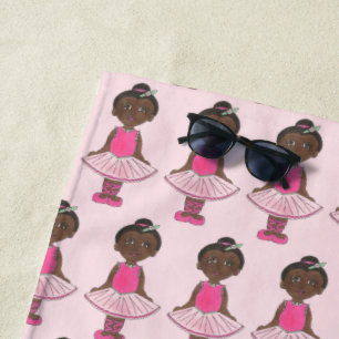 Cute Ballerina Pink Tutu Ballet Girl Dance Teacher Strandlaken