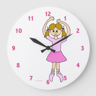 Cute Ballet Girl Grote Klok