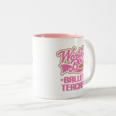 Cute Ballet-leraar Tweekleurige Koffiemok (Voorkant rechts)