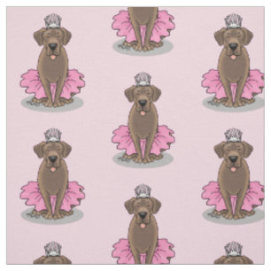 Cute Ballet Princess Chocolate Labrador Retriever Stof