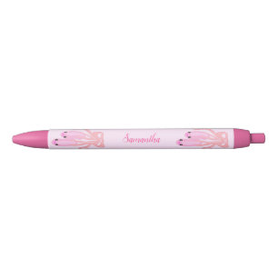 Cute Ballet Shoes Pointe Pink Kawaii Persoonlijk Zwarte Inkt Pen