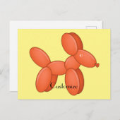 Cute Balloon Dog Thunder_Cove Briefkaart (Voorkant / Achterkant)