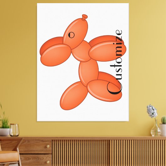 Cute Balloon Dog Thunder_Cove Canvas Afdruk (Insitu (Woonkamer))