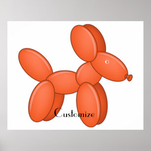Cute Balloon Dog Thunder_Cove Poster