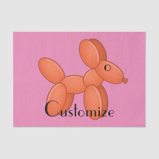 Cute Balloon Dog Thunder_Cove Tissuepapier (Voorkant)
