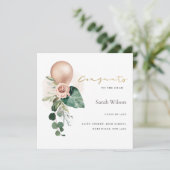 CUTE BALLOON FLORAL GRAD FAIRE-PART (Debout devant)