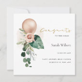 CUTE BALLOON FLORAL GRAD FAIRE-PART (Devant)