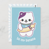 Cute Banana Cat Briefkaart (Voorkant / Achterkant)