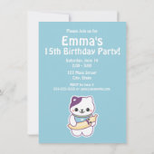 Cute Banana Chat Anniversaire Fête Invitations (Dos)