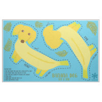 Cute Banana Dog Cut and Sew Plushie